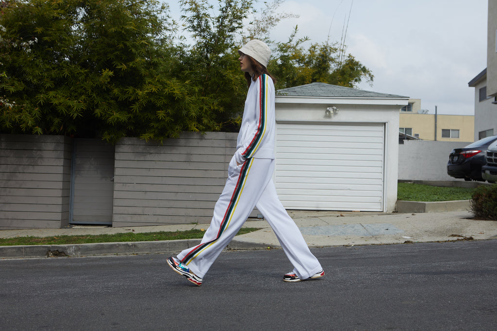 Wide Leg Old School Track Pants