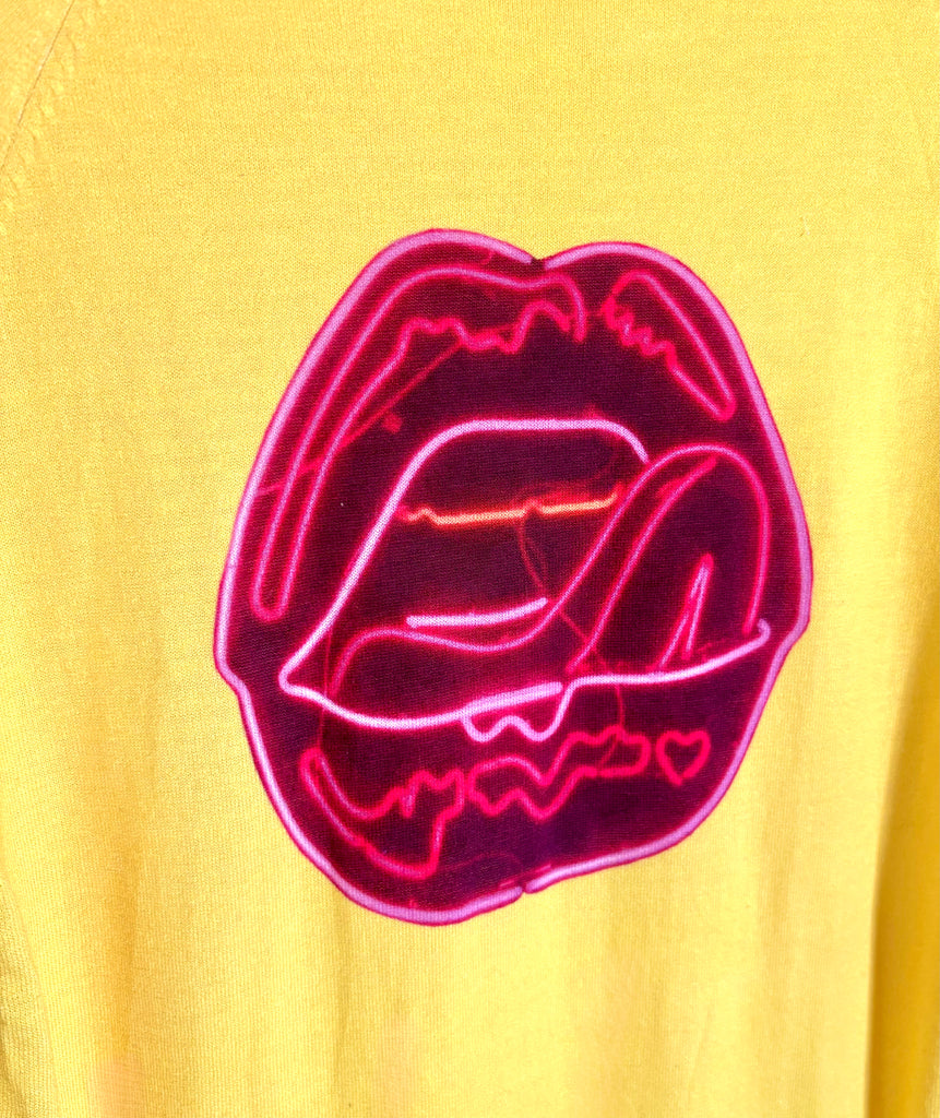 Neon Lips Long Sleeve Tee