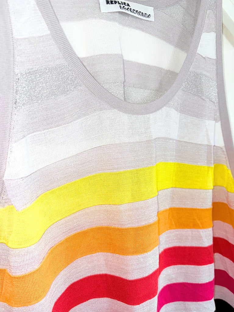 Sunset Stripe Boxy Tank