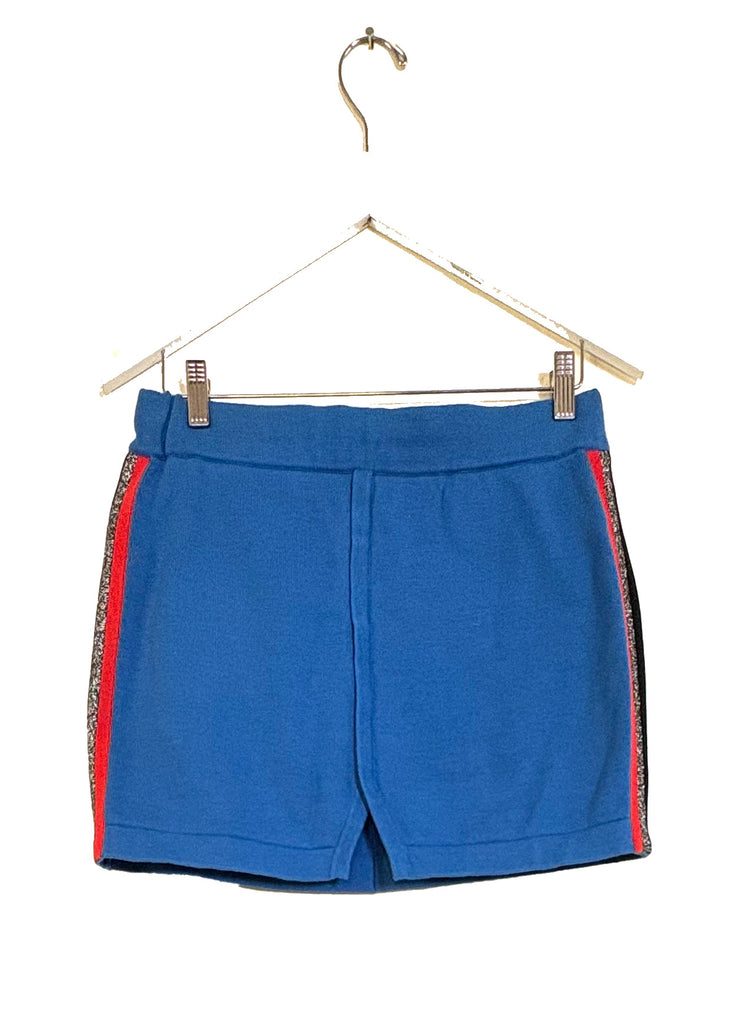 Cotton Knit Track Skirt with Side Stripes