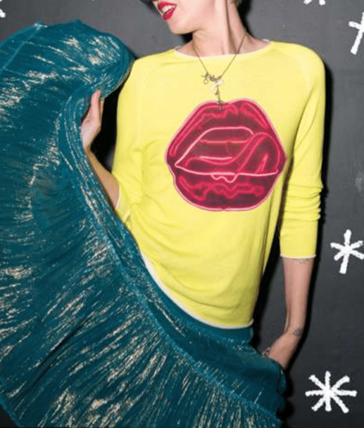 Neon Lips Long Sleeve Tee