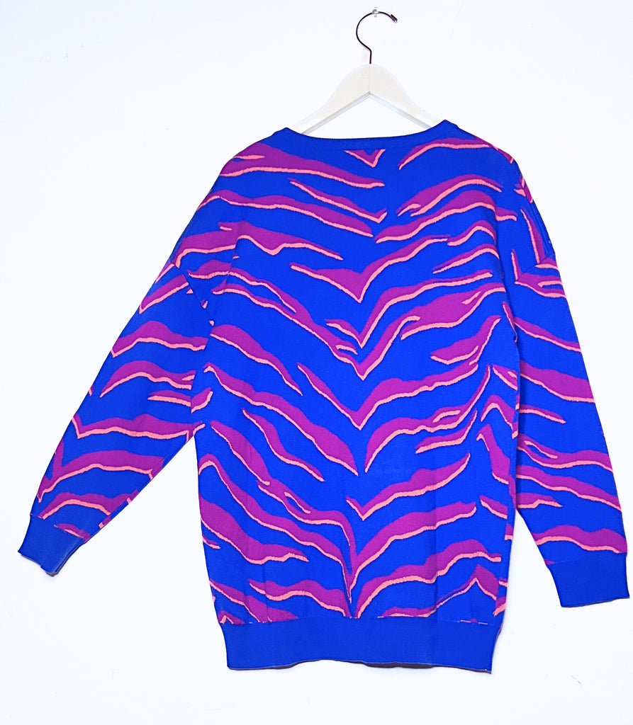 Tiger Stripe V-Neck Sweater