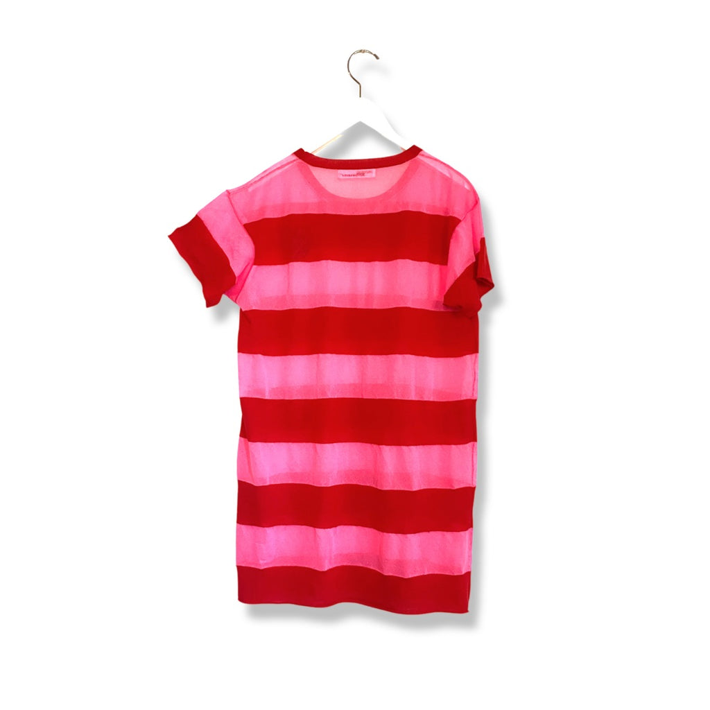 Candy Stripe Boyfriend Tee Shirt Dress