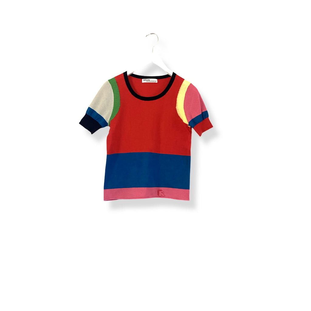 Color Block French Tee Sweater