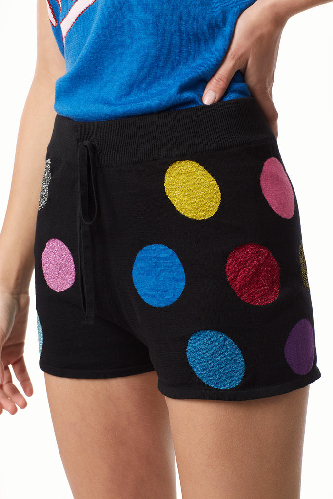 Dots Cotton Knit Shorts